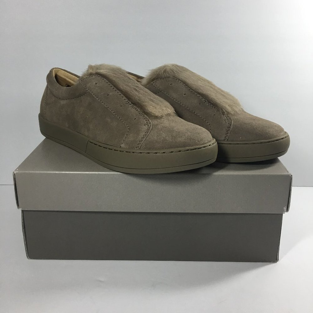 Franco Sarto Crescent Suede Faux Fur Slip-on Sneaker Loafer Shoe 7.5 8.5  9.5
